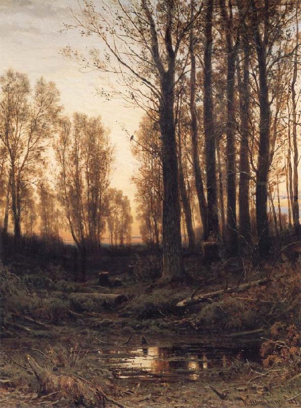 Ivan Shishkin Eventide-Sunset Norge oil painting art